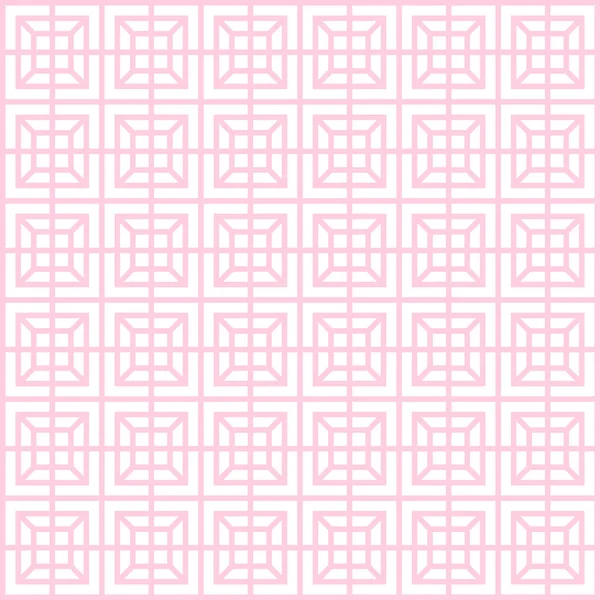 Motif géométrique, texture de fond simple carré sans couture ligne mince et couleur rose clair — Image vectorielle
