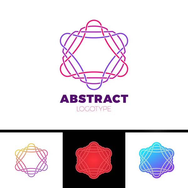 Design de logotipo de estrela de linha abstrata colorido —  Vetores de Stock