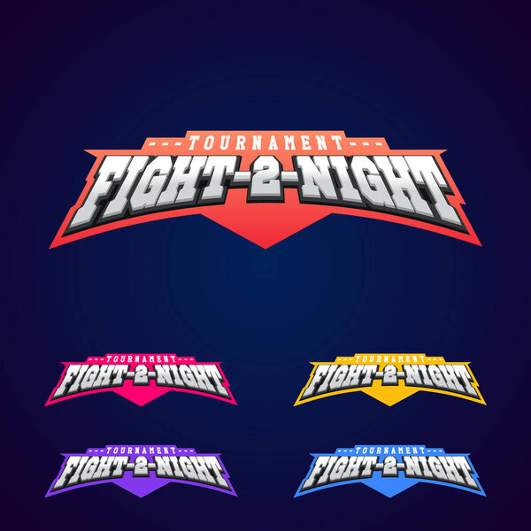 Ночной бой. Логотип смешанных боевых искусств на тёмном фоне
.