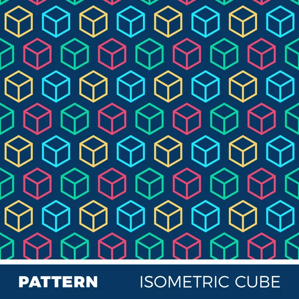 Patrón de fondo geométrico abstracto con cubos isométricos — Vector de stock