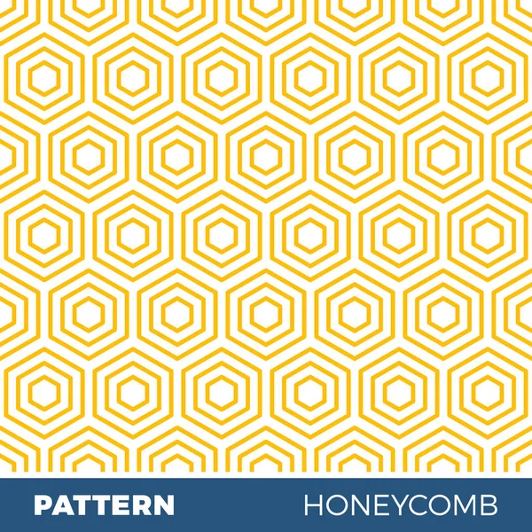 Ilustración vectorial del patrón geométrico sin costuras con panales — Vector de stock