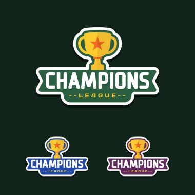 Şampiyon Spor Ligi logo amblem rozet grafik kupa ile