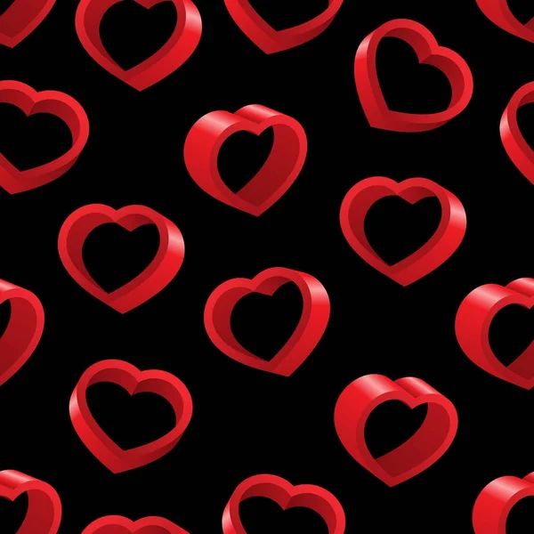 Día de San Valentín Fondo de patrón sin costuras con corazones — Archivo Imágenes Vectoriales