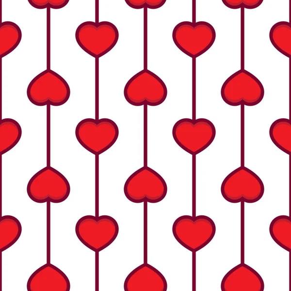 Día de San Valentín Fondo de patrón sin costuras con corazones — Vector de stock