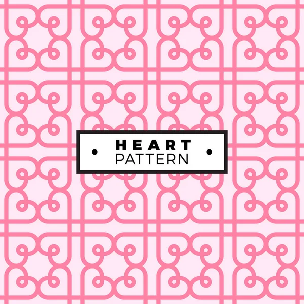 Dikişsiz desen kalp seviyorum çizgi logo tasarım soyut öğe — Stok Vektör