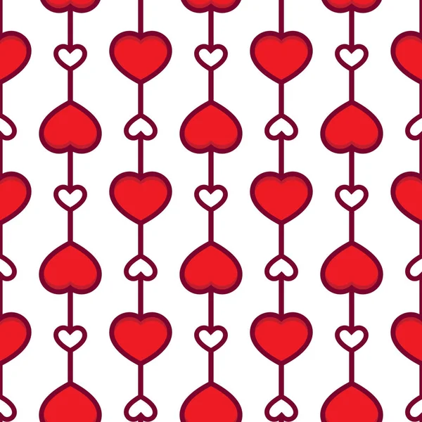 Saint Valentin fond de motif sans couture avec des cœurs — Image vectorielle