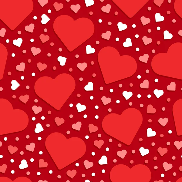 Sans couture motif Saint-Valentin fond abstrait avec un rouge un — Image vectorielle