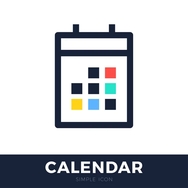 Four Seasons Calendar icono de vector plano. Línea de calendario vector ico — Vector de stock