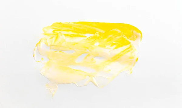 Малярський пензлик Текстура Тло жовтий Акварель Точка Бло — стокове фото