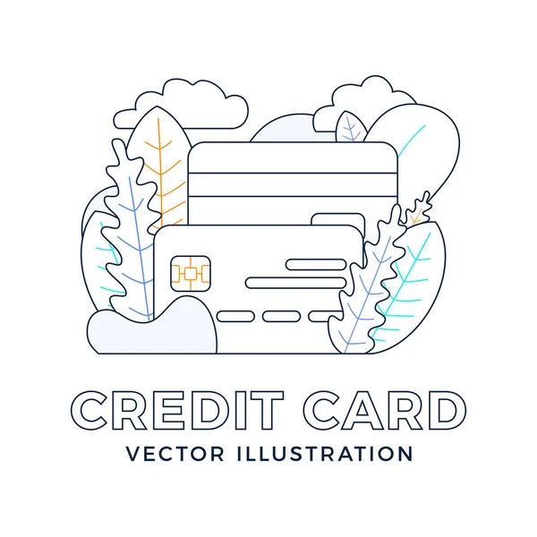 Tarjeta de crédito vector stock ilustración aislado en fondo blanco — Vector de stock