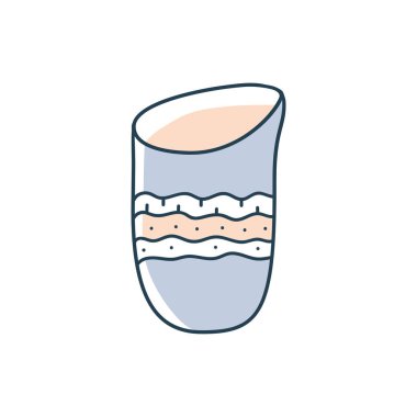 El çizimi karikatür karikatür vektör stok simgesi düz stil. De