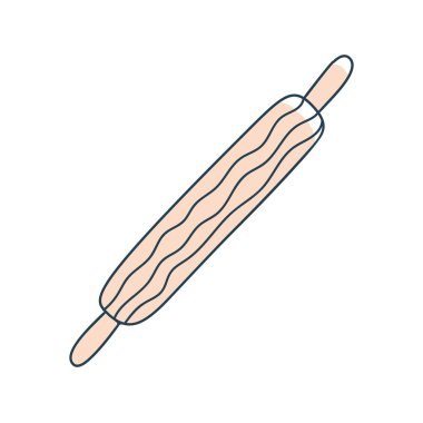 Yuvarlanan pin karikatürü karalama vektör stok simgesi düz stil. Arındırma