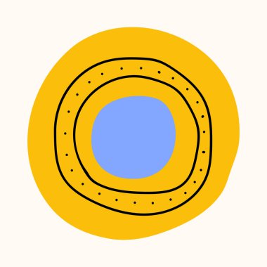 Tabak karikatür karalama vektör stok simgesi düz stil. Dekorasyon