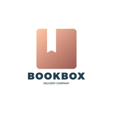 Kahverengi Kitap Kutusu hisse senedi logosu. Çevrimiçi kitapçı. Dijital Lib