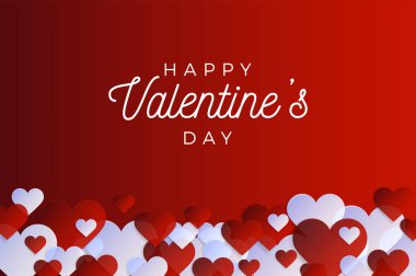 Yatay Sevgililer Günü ilanı ya da kart. V için soyut aşk