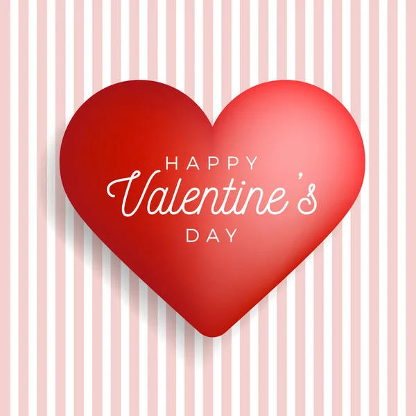 Buon San Valentino banner di auguri con segno di congratulazione in — Vettoriale Stock