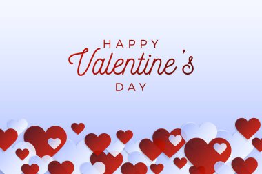 Yatay Sevgililer Günü ilanı ya da kart. V için soyut aşk