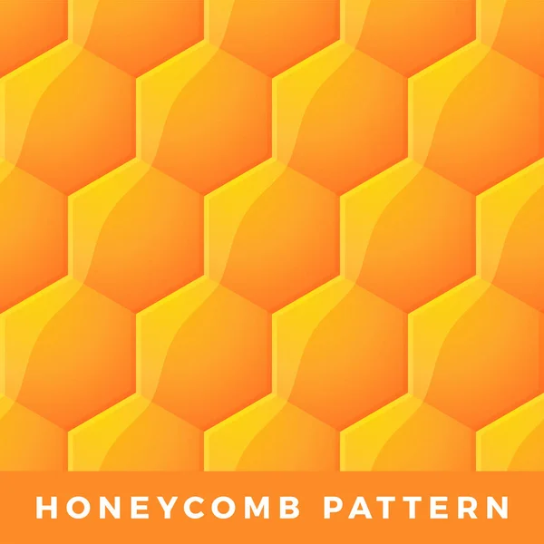 Wabenvektor nahtloses Muster. Vektor natürlicher Honig Backgrou — Stockvektor