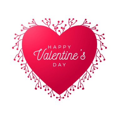 Flower heart. Valentine day hand drawn hearts with stylized flow