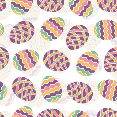 Easter egg seamless pattern. Spring holiday background for print