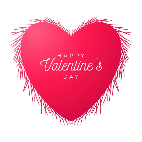 Квіткове серце. День святого Валентина намальовані серця зі стилізованим потоком — стоковий вектор