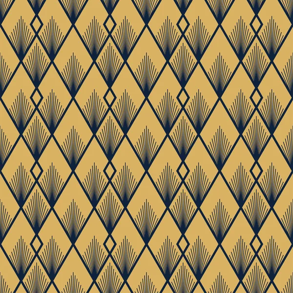 アール・デコのベクトル・セムレス・パターンヴィンテージ装飾金幾何学 — ストックベクタ