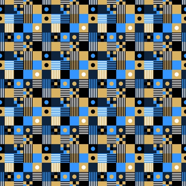 Pixelnahtloses Muster. Vektorhintergrund, Design, modernes Quadrat — Stockvektor