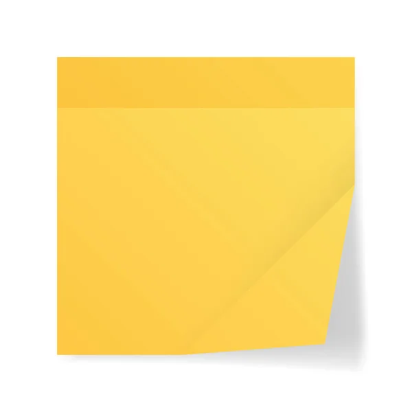 Blank square adhesive crumpled notes sticker mock up with curved — 스톡 벡터