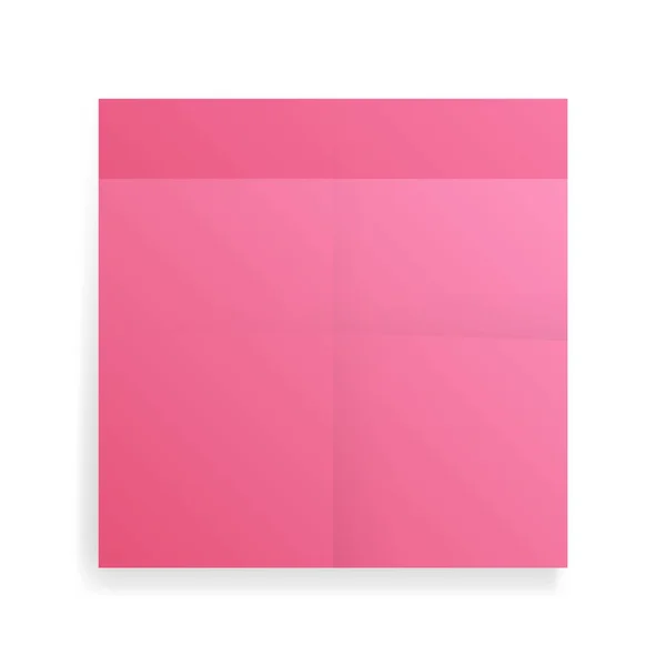 Sticker de notes froissées adhésives carrées vierges maquette avec courbe — Image vectorielle