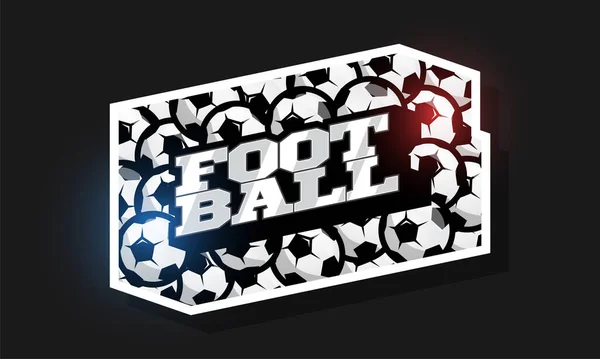 Nowoczesny profesjonalny Typografia piłka nożna sport retro styl wektor — Wektor stockowy