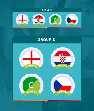 Futbol 2020 turnuva final grubu A vektör stok hastalığı