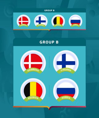 Futbol 2020 turnuva final grubu A vektör stok hastalığı