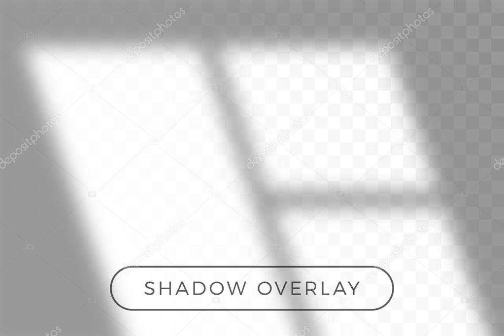Overlay shadow of natural lighting in realism style with transpa