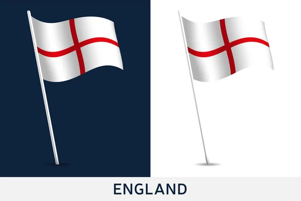 England vector flag. Waving national flag of England isolated on — 图库矢量图片