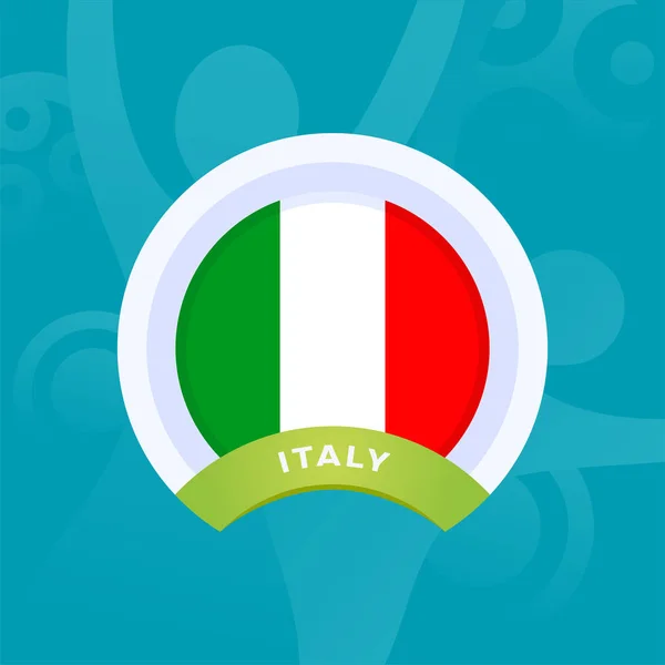 Italy vector flag. European football 2020 tournament final stage — 스톡 벡터