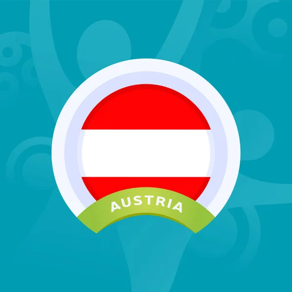 Austria vector flag. European football 2020 tournament final sta