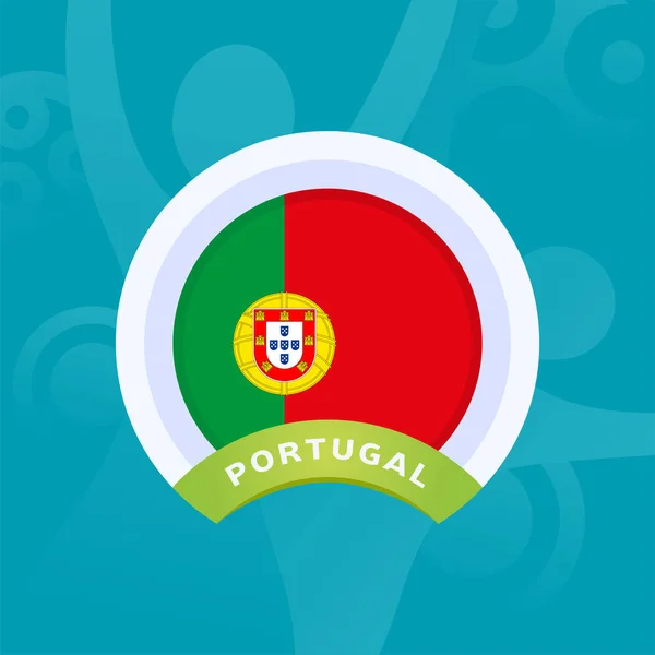 Portugal vector flag. European football 2020 tournament final st