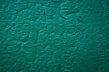 Duvarı yeşile boyadım. Yüzey Craquelure ile kaplı..