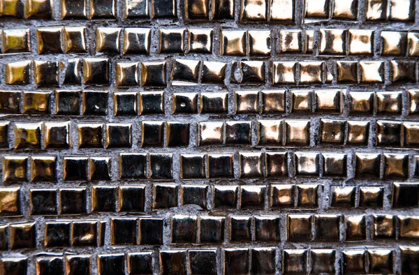 Złota Ściana Tekstury Mozaiki Płytki Tapeta Tekstura Małych Płytek Mozaikowych — Zdjęcie stockowe