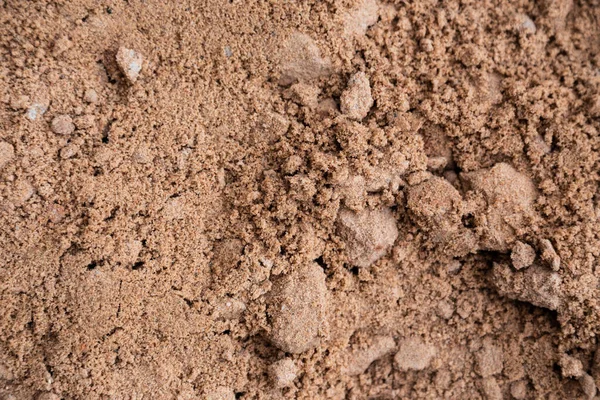 Brown ground surface. Close up natural background. Ground texture.