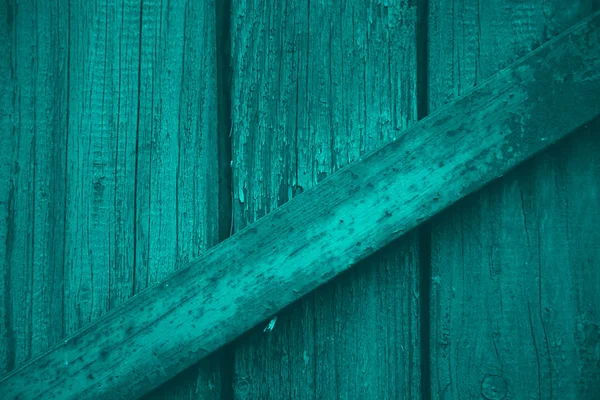 Starověké Máta Modrá Dřevěné Dveře Pozadí Textura — Stock fotografie