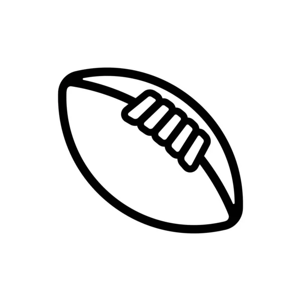 美式足球标志矢量图标 白色负空间条纹和针迹 — 图库矢量图片
