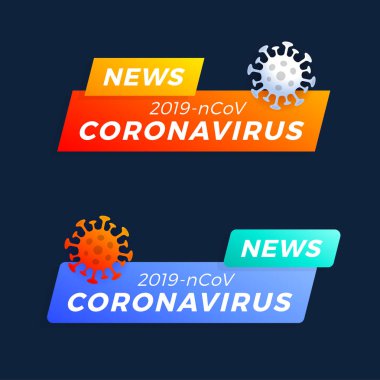 Son dakika haber başlığı COVID-19 ya da Coronavirus. Wuhan vektör illüstrasyonunda Coronavirus.