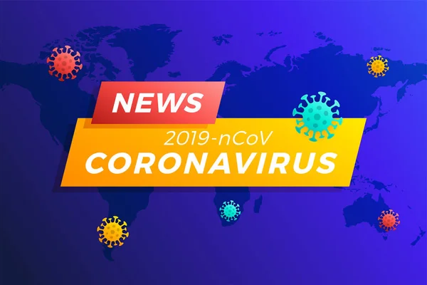 Son dakika haberi COVID-19 ya da Coronavirus. Wuhan vektör illüstrasyonunda Coronavirus.