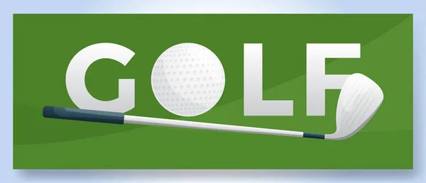 Vector Tipografía Palabra Golf Logo Logotipo Deportivo Con Equipo Para — Archivo Imágenes Vectoriales