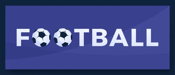 Wektor Typografia Słowo Soccer Football Logo Logotyp Sportowy Sprzętem Drukowania — Wektor stockowy