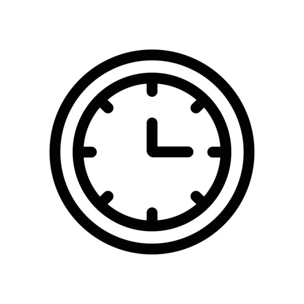 Ícone Relógio Isolado Projeto Plano — Vetor de Stock