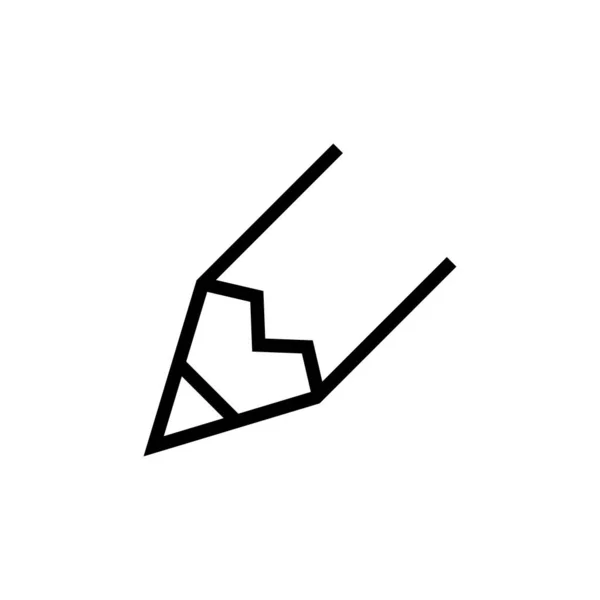 Stift Symbol Vektor Illustration Flacher Designstil — Stockvektor