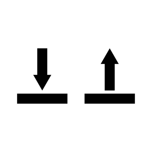 Stáhnout Odeslat Ikonu Jednoduchý Plochý Symbol Vektorový Ilustrovaný Znak — Stockový vektor