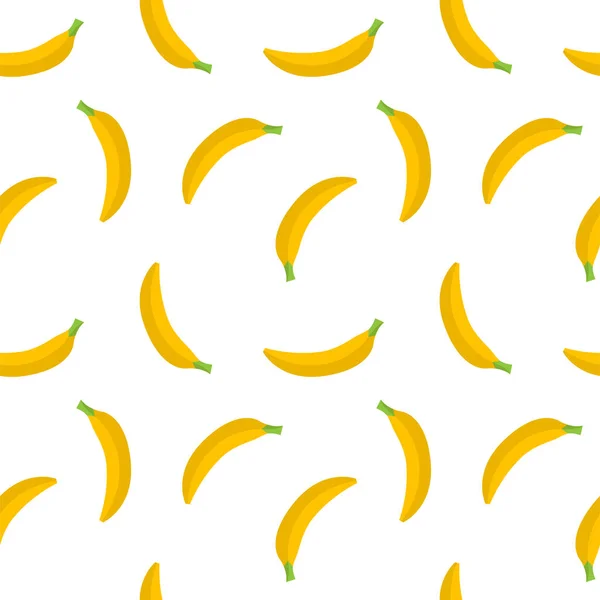 Nahtloses Vektormuster Aus Gelben Bananen Auf Weißem Hintergrund Gelbe Frucht — Stockvektor